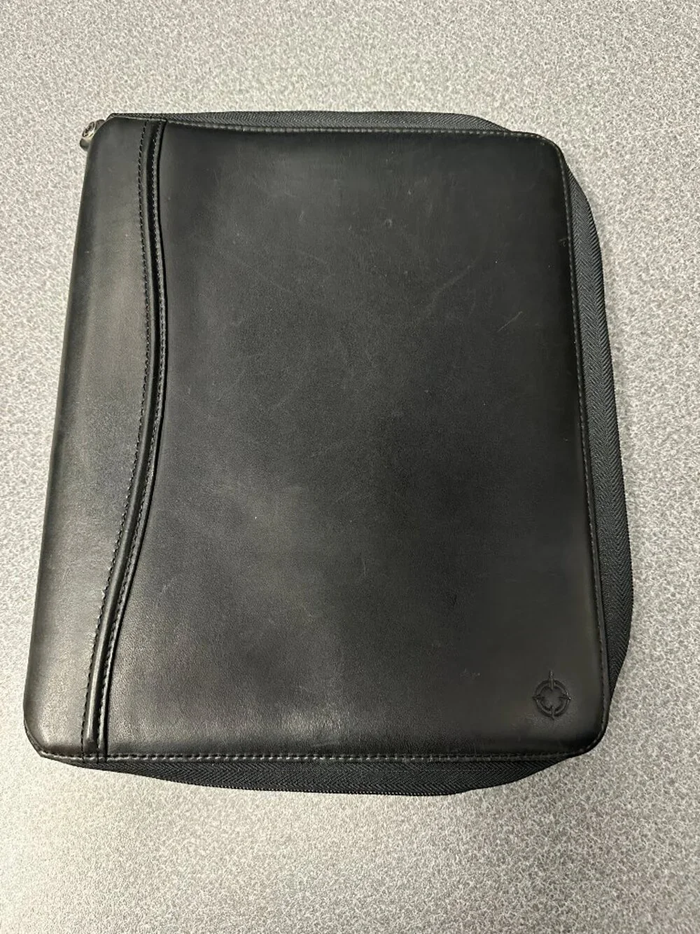 Franklin Covey Vintage Leather 7 Ring Binder Organizer Personal Planner Black